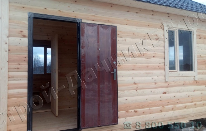 3 брусовой дом од-1, 6×4, 24 м², ярославская область, угличский район, деревня грибаново (1)